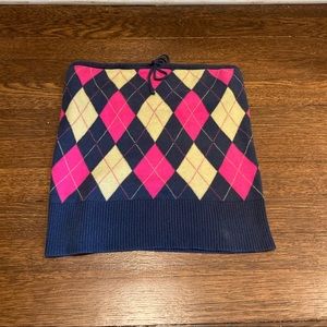 Argyle Plaid Tube Top